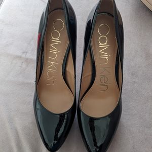 Calvin Klein Black platform high heels
